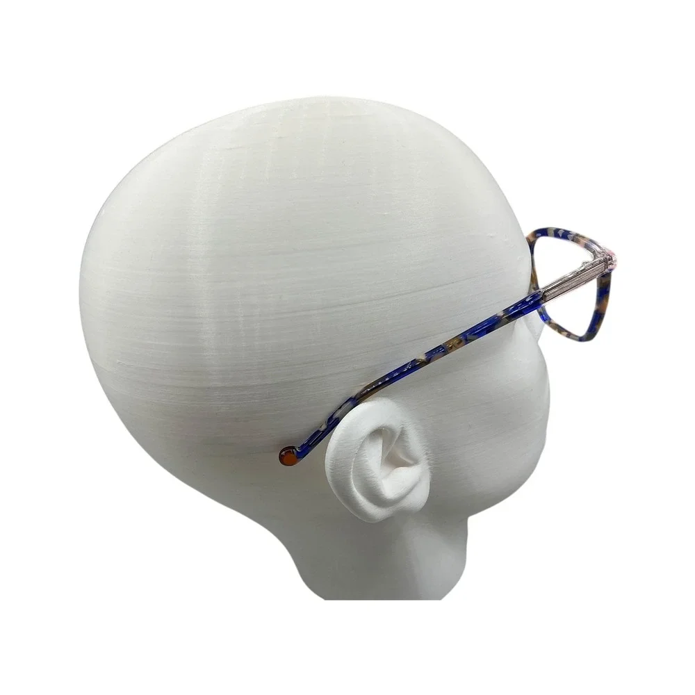 Pure Eyeglasses P6008 466 Blue Tortoise Shell Square Eyewear Frame